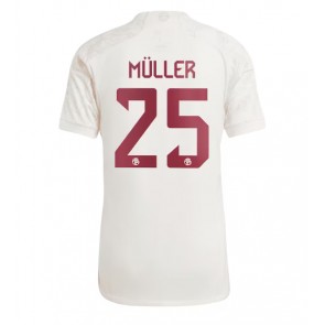 Lacne Muži Futbalové dres Bayern Munich Thomas Muller #25 2023-24 Krátky Rukáv - Tretina
